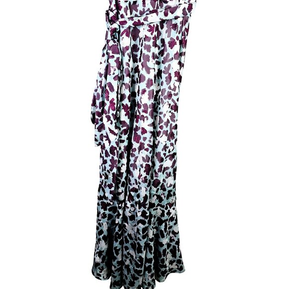 Tanya Taylor Blaire Brushstroke Coral Araucana Wrap Dress, Sz 16, NWT - Picture 11 of 11